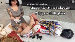 50 Minute Mega Volume! Masochist Man Takes on 2 Types of Hogties