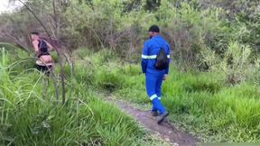 A Worker Passed Through the Park and Received a Blowjob.