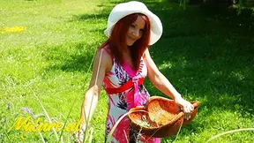 Seductive Mature Redhead Gets Creampied By Neighbors In Public Spot