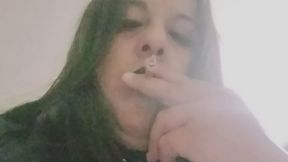 Smoking late night with some gothic dark music