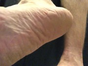 Dude Wears Lady X-Mas Socks & Models Feet