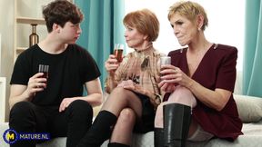 Grandmas Irenka And Romana Seduce A Toyboy In A Hard Fucking Threesome - MatureNl