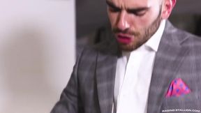 Pol Prince And Drew Valentino - Suited Hunks Flip Fuck