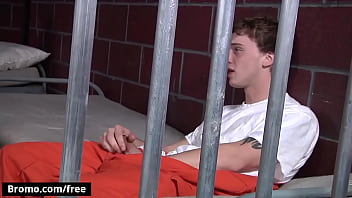 Donny with Eli Hunter Rocko South Sebastian Young Zane Anders at Barebacked In Prison Part 4 Scene 1 - Trailer preview - Bromo