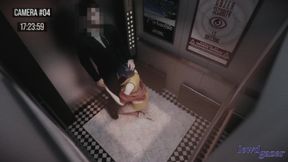 Elevator sex in hentai animated