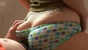 The girlfriend of my friend giving me lapdance and petting pleasure