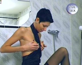 Attractive German Slut Plays with a Dildo in the Shower