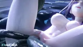 AI Upscaled 3D Cartoon Babe gets her holes filled