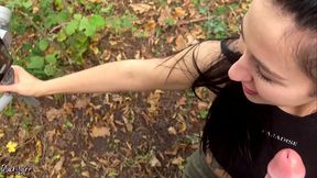 ️ Hiking vlogger Black Lynn finds cock  to suck in the middle of nowhere