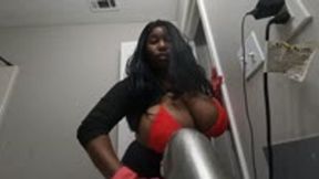 Tiny Human Watches Giantess in Sexy Red Top Clean POV Clean 1080