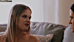 Petite 21yo babe and stunning MILF in 3some