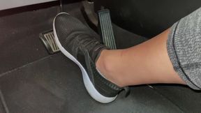 Pedal Pumping in Tennis Shoes by Ivys Feet