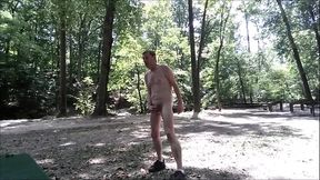 Crazy Public Naked Nutting In A Wide Open Park 08-2016
