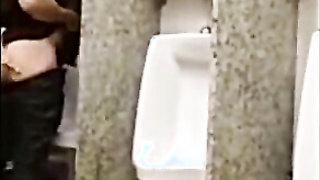 Breeding a Cockslut: No condom in a Public Douche Hump