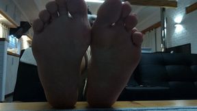 Would you like to touch my barefoot? mm