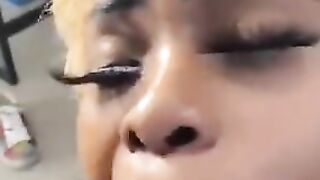 Look at this baddie she loves sucking off cock... LOLLIPOP