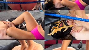 barefoot mixed wrestling