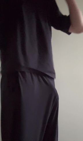 Masturbating solo with big dick teen