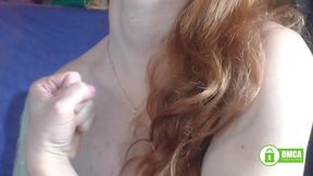 Muscles Flexing. Custom. Redhead Girl