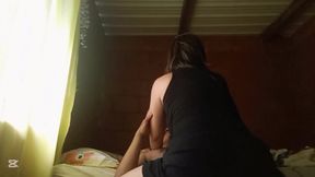 My 50 Year Old Stepmother Jumping on My Cock I Give It to Her in 4 She Moans Deliciously