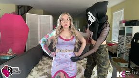 masked punishment: tit & belly busting kaiia eve
