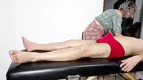 He Managed To Take Off The Masseuses Clothes And Convince Her To Give Him A Blowjob And Sit On Him