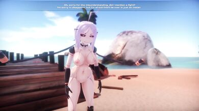 This babe squirts till she begs for more in Monster Girl Island
