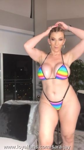 Rainbow Bikini Strip