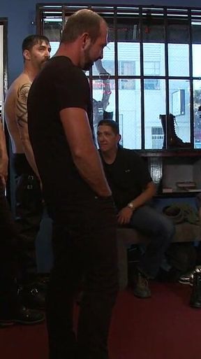 Use and Humiliate a Blond Stud at Stompers Boots.