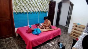 Mature woman uses a man for her pleasure and films a private tape. Part 2