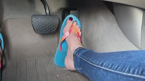 Driving My BMW in Havaianas Flip Flops