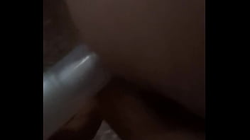 Twink sticks a bottle in the ass and farts