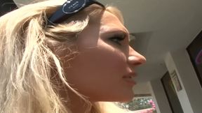 Hot Day on the Blue Couch - Blonde and Redhead Lick and Toy Each Other