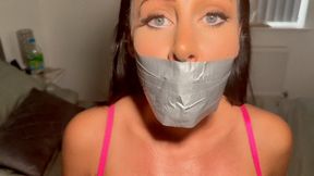 Tape gagged plaything