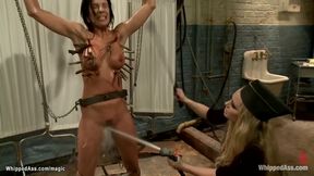 Military Milf Whips Bound Recruit