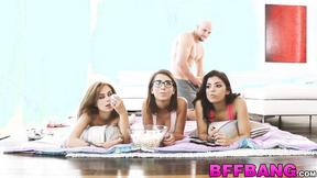 ”Latin Gina Valentina servicing shaft with besties”