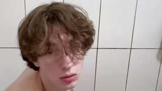 Horny Russian guy gives himself a slow handjob and finishes with a messy cumshot