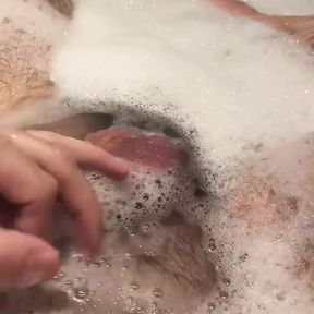 my cock in the bathtub while I soap my hairy body, would you like to take a bath with me in the tub hairy cock in the ba