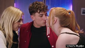VIXENPLUS Cuties Coco Lovelock and Madi Collins Share Hard Cock