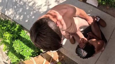Rogan Hardy seduces a white guy with a huge cock for a steamy interracial BJ