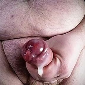 Fat daddy cock uncut slow motion POV bukkake cum