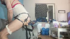 Love fuck destroyed by anal toys and sissy self fuck