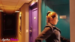 Naughty Secretary Masturbates at His Boss's House He Arrives From a Surprise and Fucks Her Pussy on All Fours