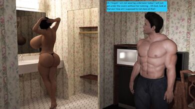 Huge boobs huge cock James gets a visitor massive blowjob