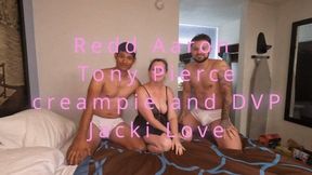 Red Aaron and Tony Pierce have their first DVP with Jacki Love and both creampie her (1080p)