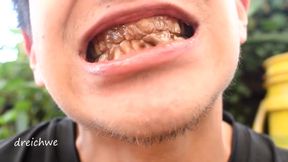 Chocolate on the teeth