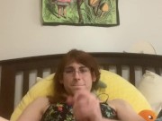 Transfem redhead jerks off for you