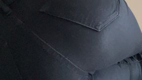 Tight Black Skinny Jeans: Curves, Hip Wiggles & Fabric Sounds (ASMR)