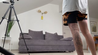 9 guys fuck in the ass, pissed and finished off a whore