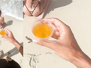 Outdoor Climax Fest: Public Beach Screw and Void urine Play